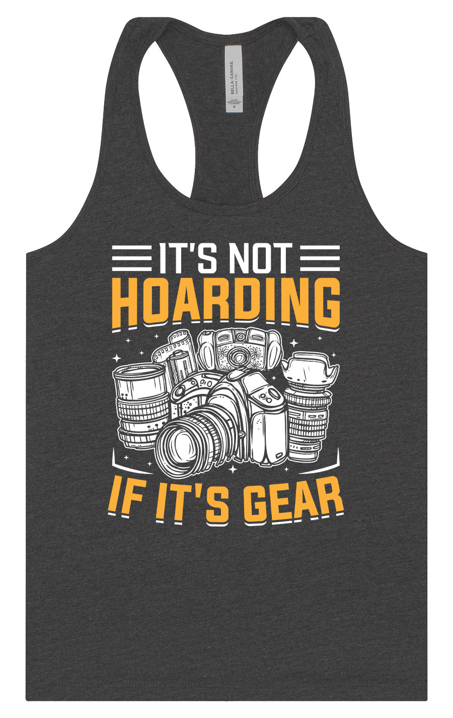 Photography Not Hoarding, It's Gear Women's Racerback Tank