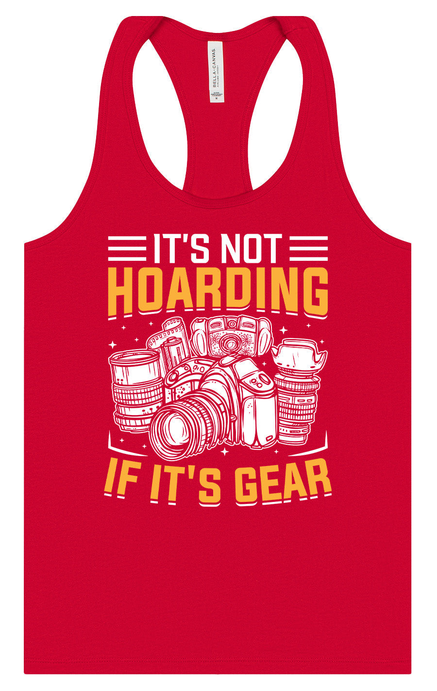 Photography Not Hoarding, It's Gear Women's Racerback Tank