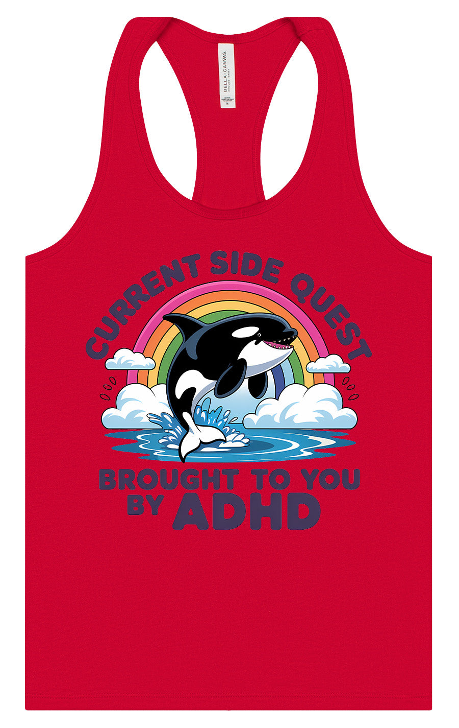 Side Quest Brought By ADHD Women's Racerback Tank