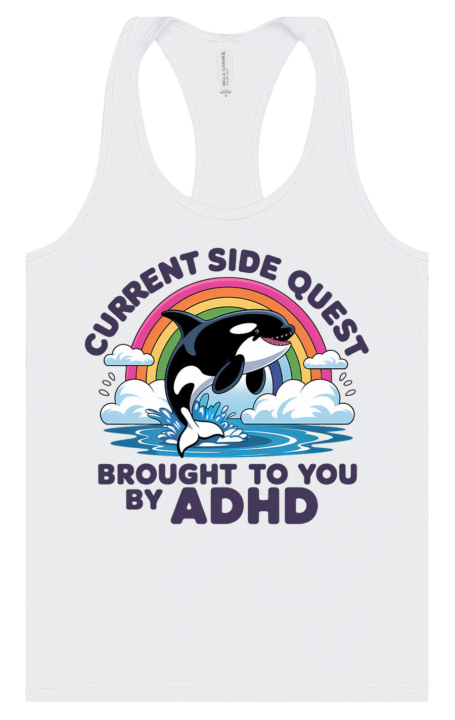 Side Quest Brought By ADHD Women's Racerback Tank