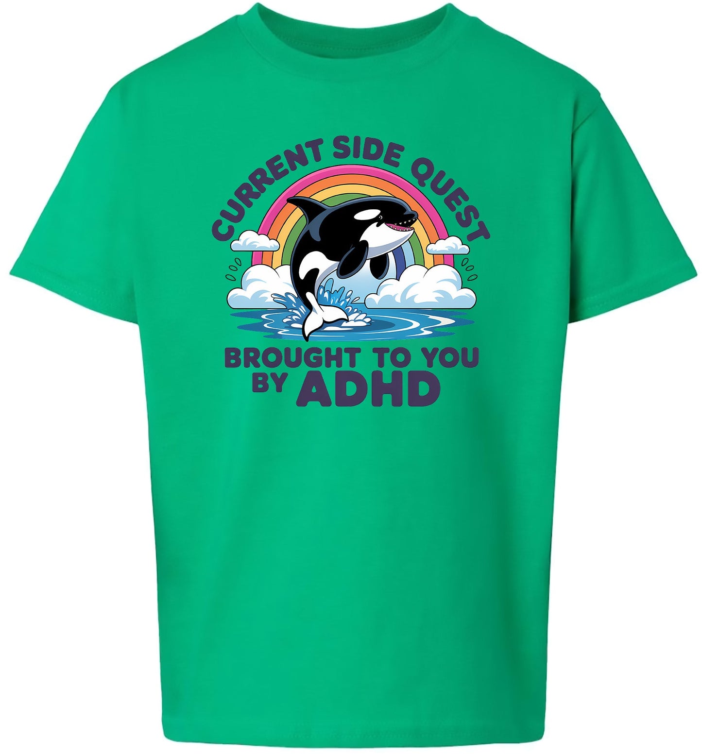 Side Quest Brought By ADHD Children's Gildan Soft Shirt