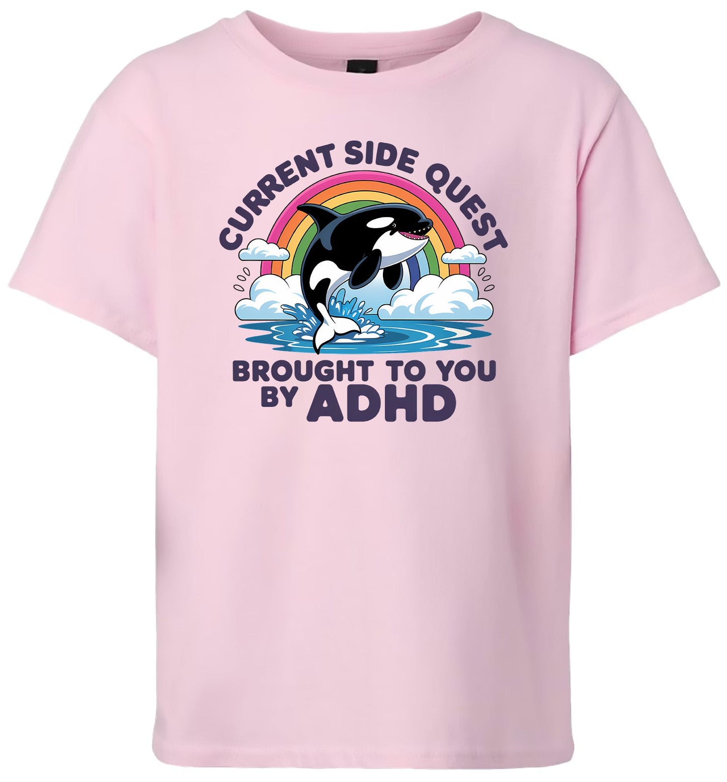 Side Quest Brought By ADHD Children's Gildan Soft Shirt