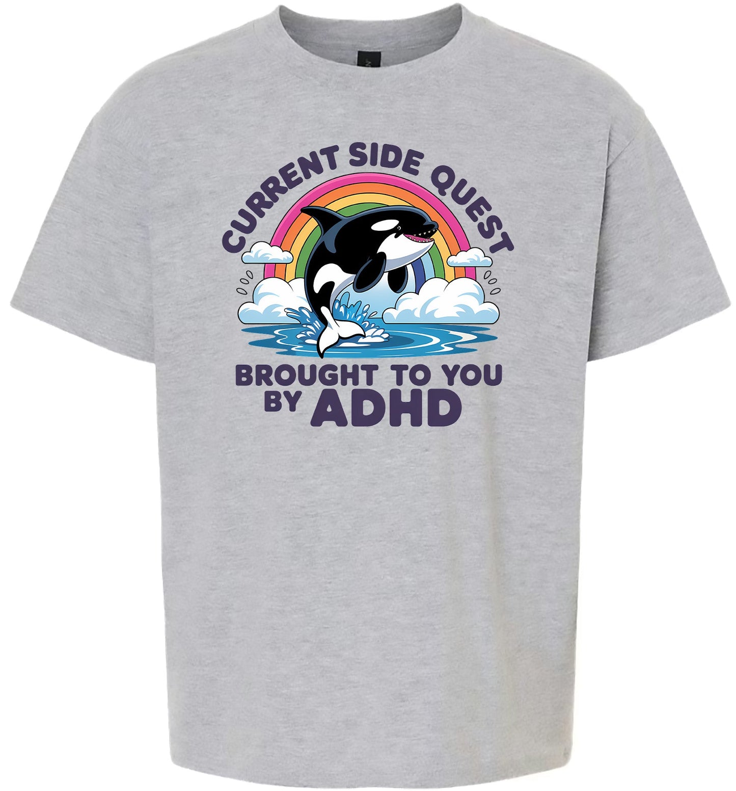 Side Quest Brought By ADHD Children's Gildan Soft Shirt