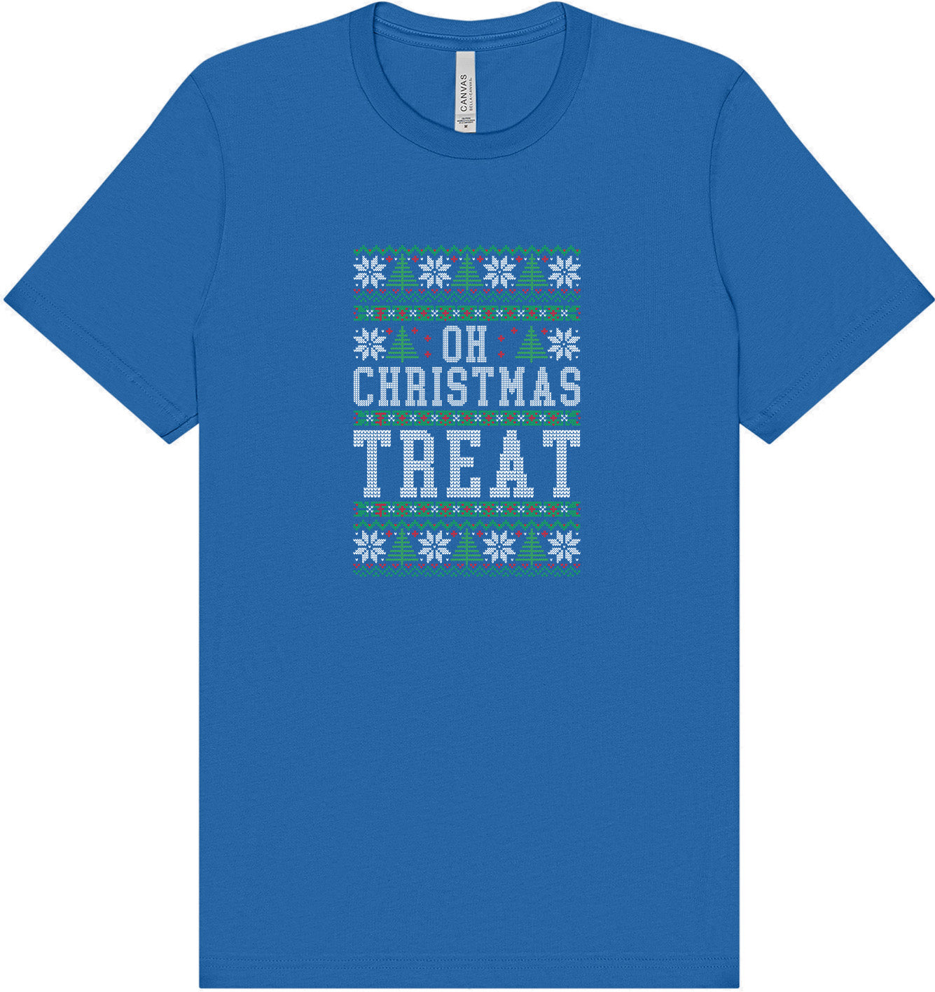 Sweater Style Oh Christmas Treat Adult Bella Canvas Shirt