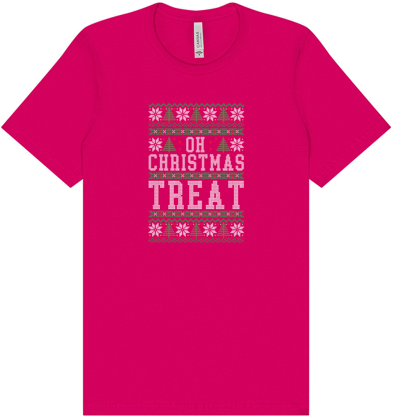 Sweater Style Oh Christmas Treat Adult Bella Canvas Shirt