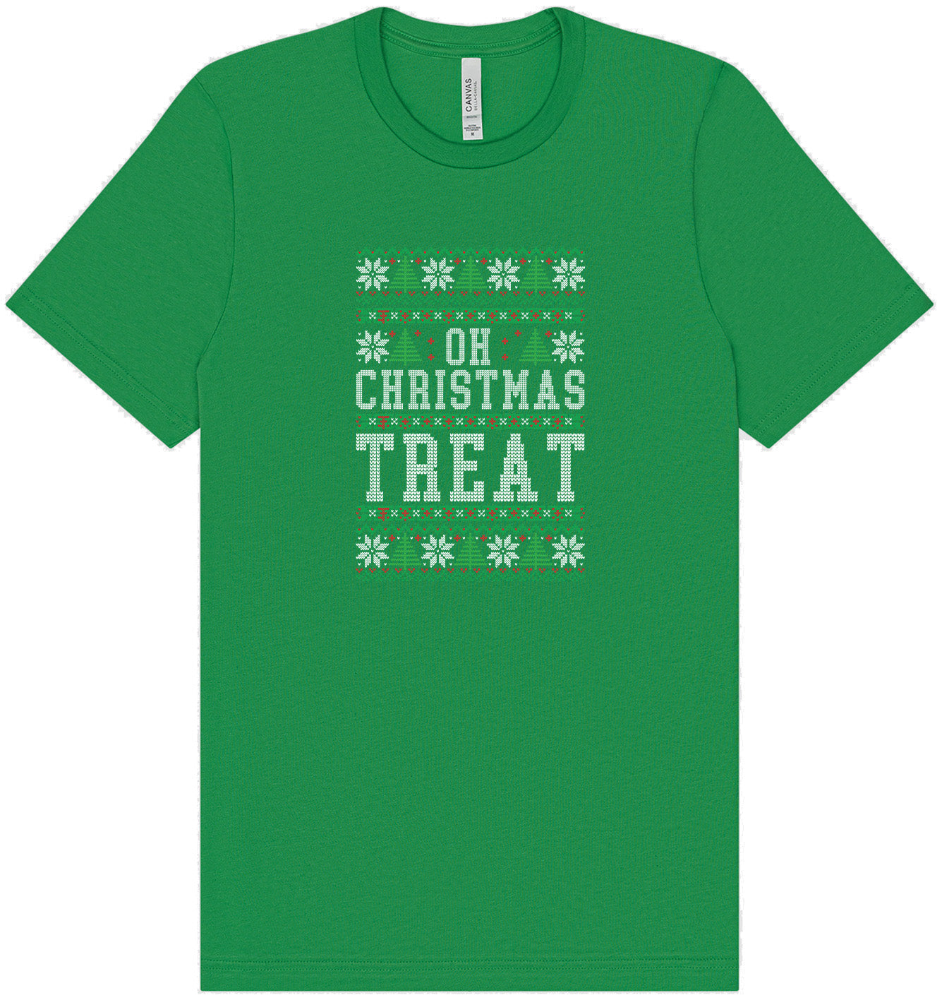 Sweater Style Oh Christmas Treat Adult Bella Canvas Shirt