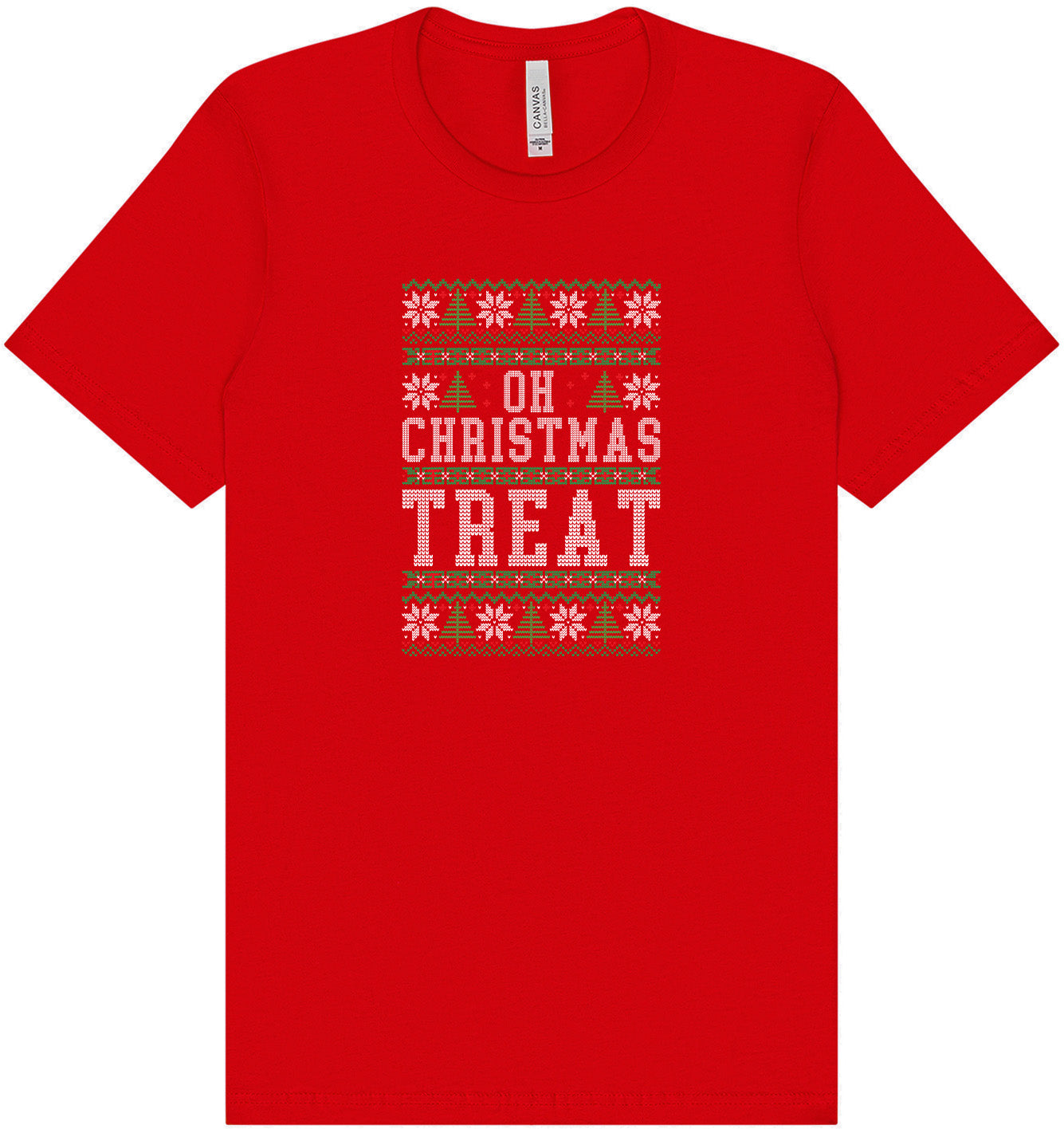 Sweater Style Oh Christmas Treat Adult Bella Canvas Shirt