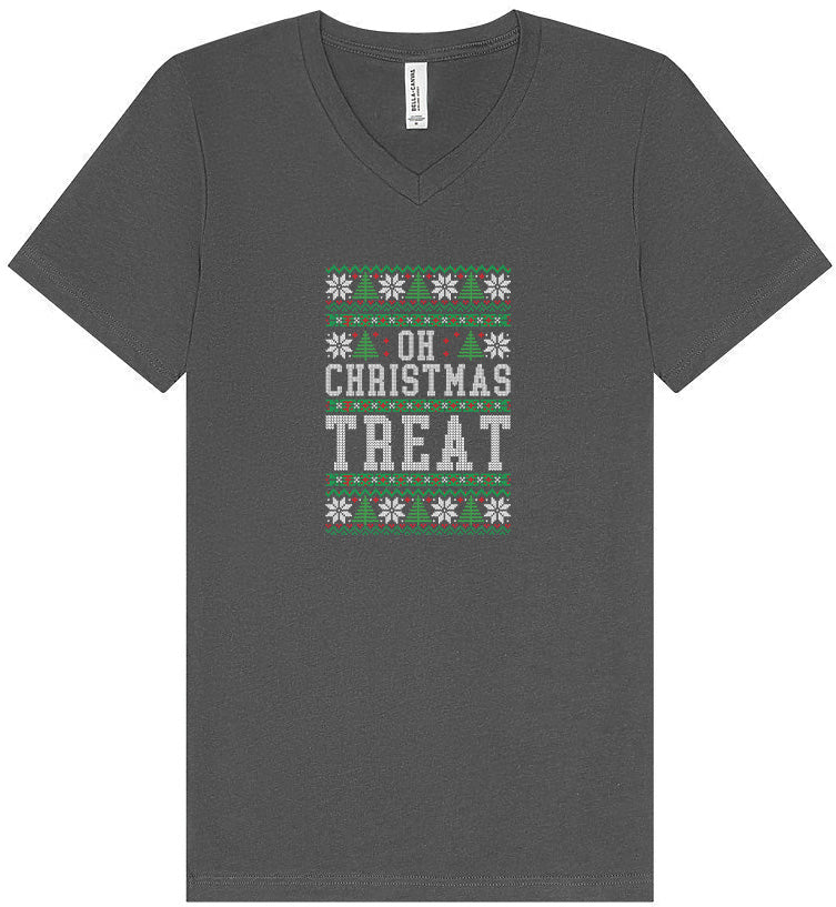 Sweater Style Oh Christmas Treat Unisex V-Neck Shirt