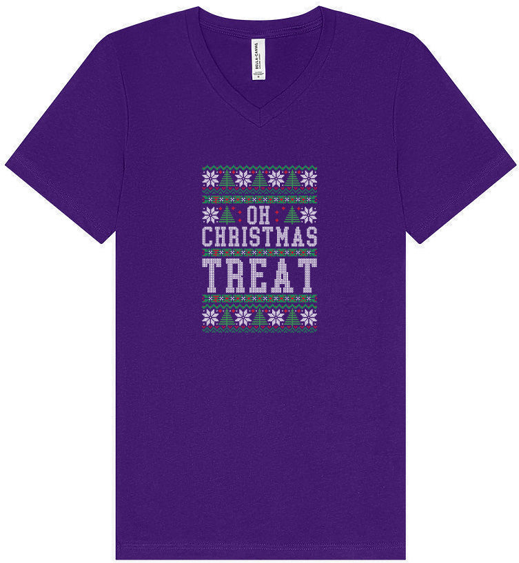 Sweater Style Oh Christmas Treat Unisex V-Neck Shirt