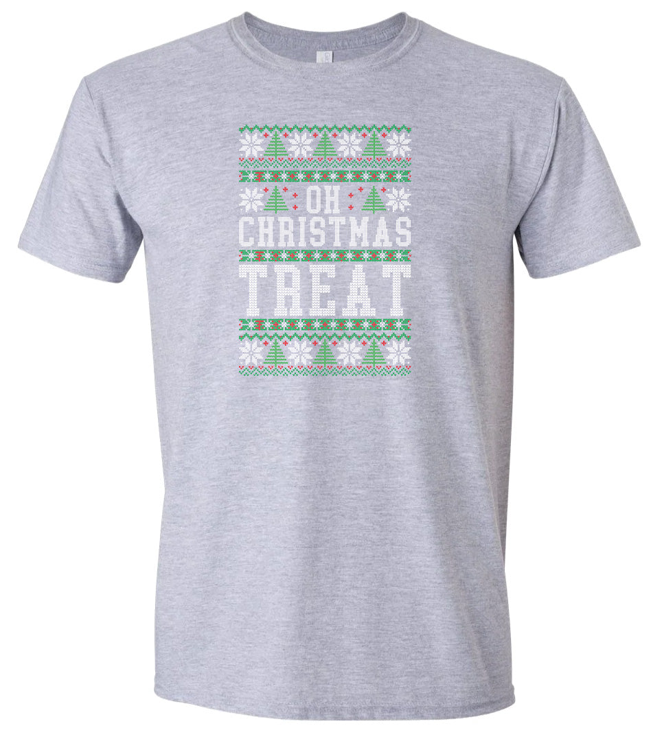 Sweater Style Oh Christmas Treat Adult Gildan Soft Shirt