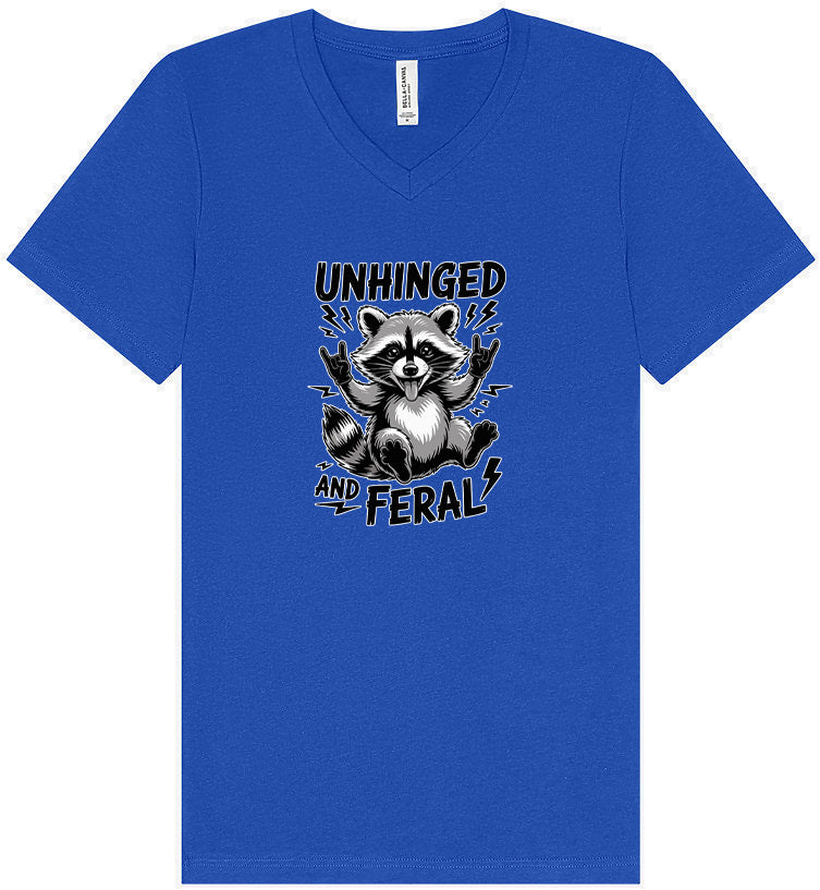 Unhinged and Feral Unisex V-Neck Shirt