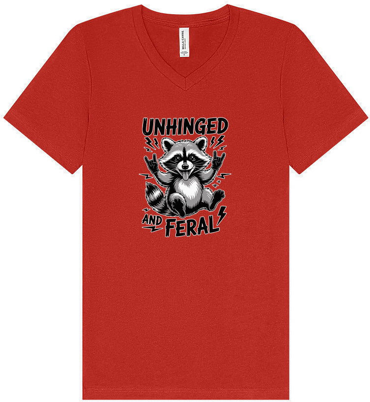 Unhinged and Feral Unisex V-Neck Shirt