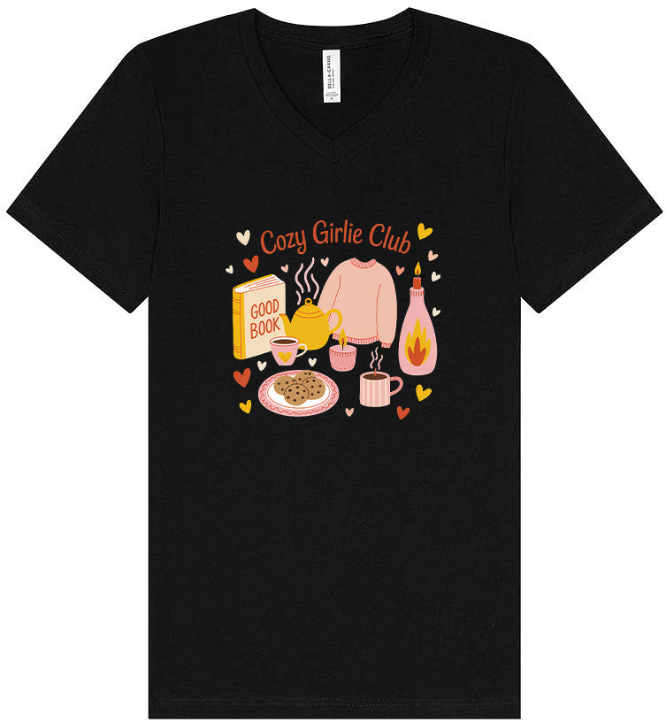 Cozy Girlie Club Unisex V-Neck Shirt