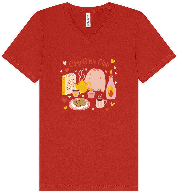 Cozy Girlie Club Unisex V-Neck Shirt
