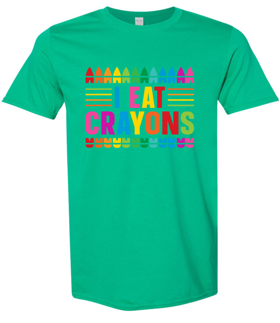I Eat Crayons Adult Gildan Soft Shirt