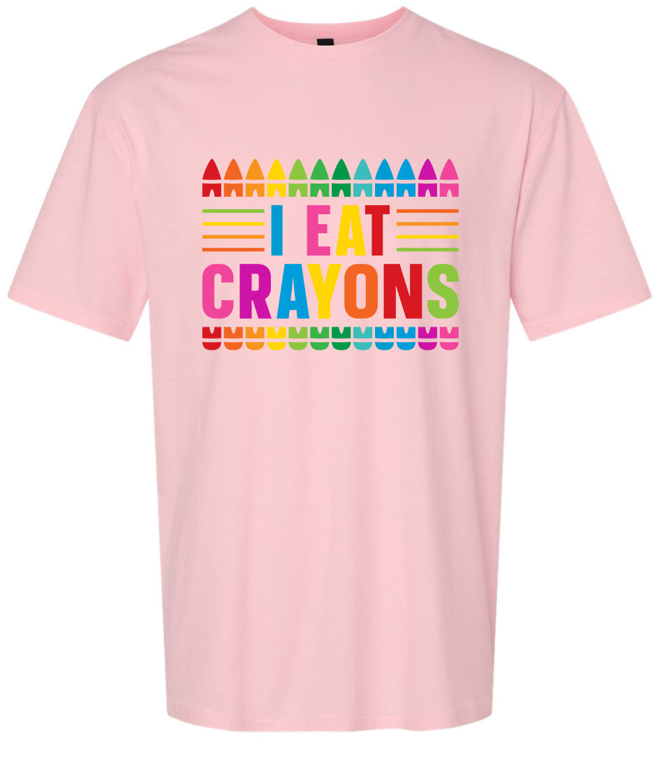 I Eat Crayons Adult Gildan Soft Shirt