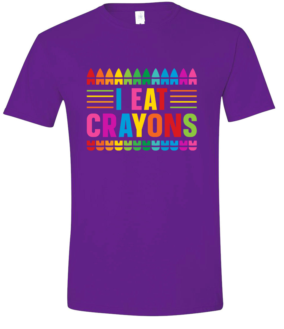 I Eat Crayons Adult Gildan Soft Shirt
