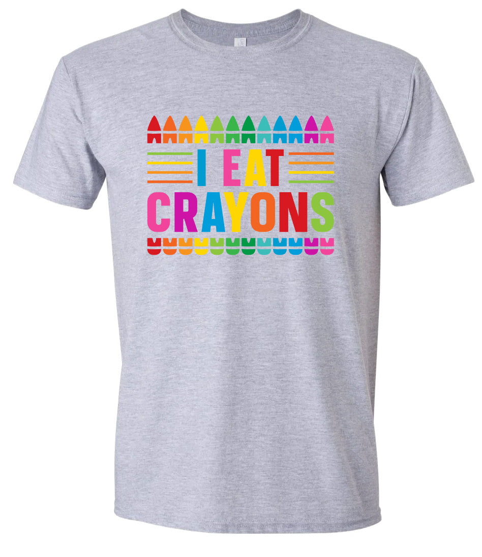 I Eat Crayons Adult Gildan Soft Shirt