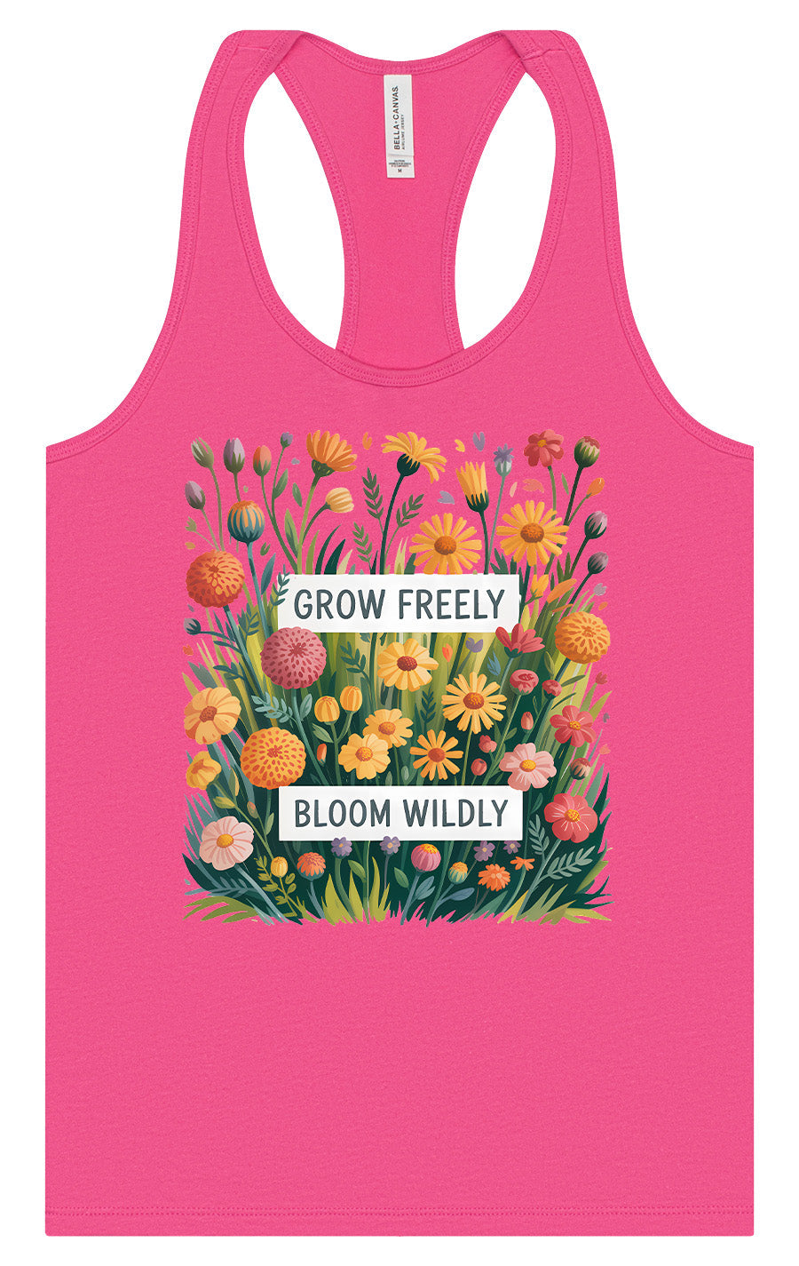 Grow Freely, Bloom Wildly Women's Racerback Tank