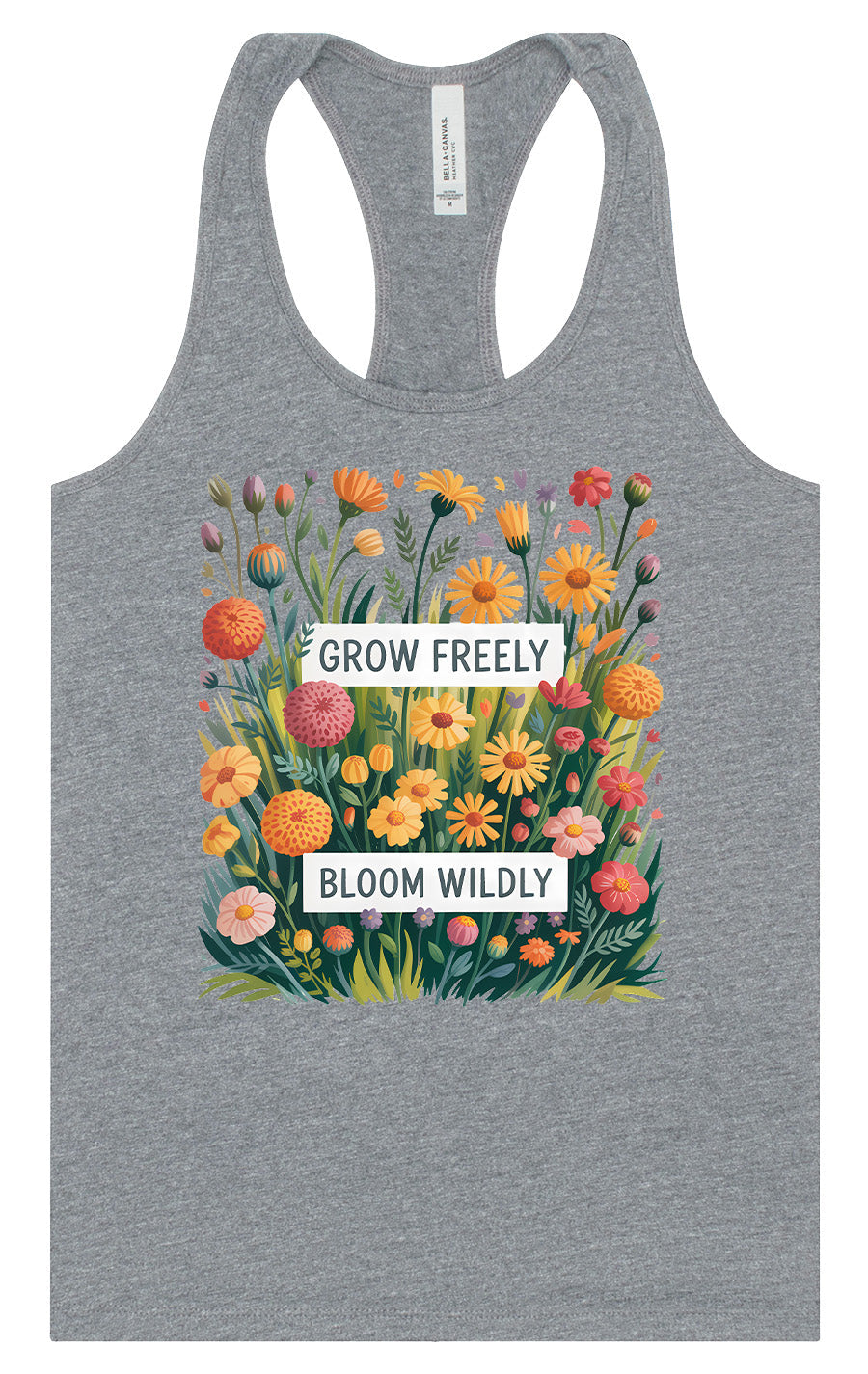 Grow Freely, Bloom Wildly Women's Racerback Tank