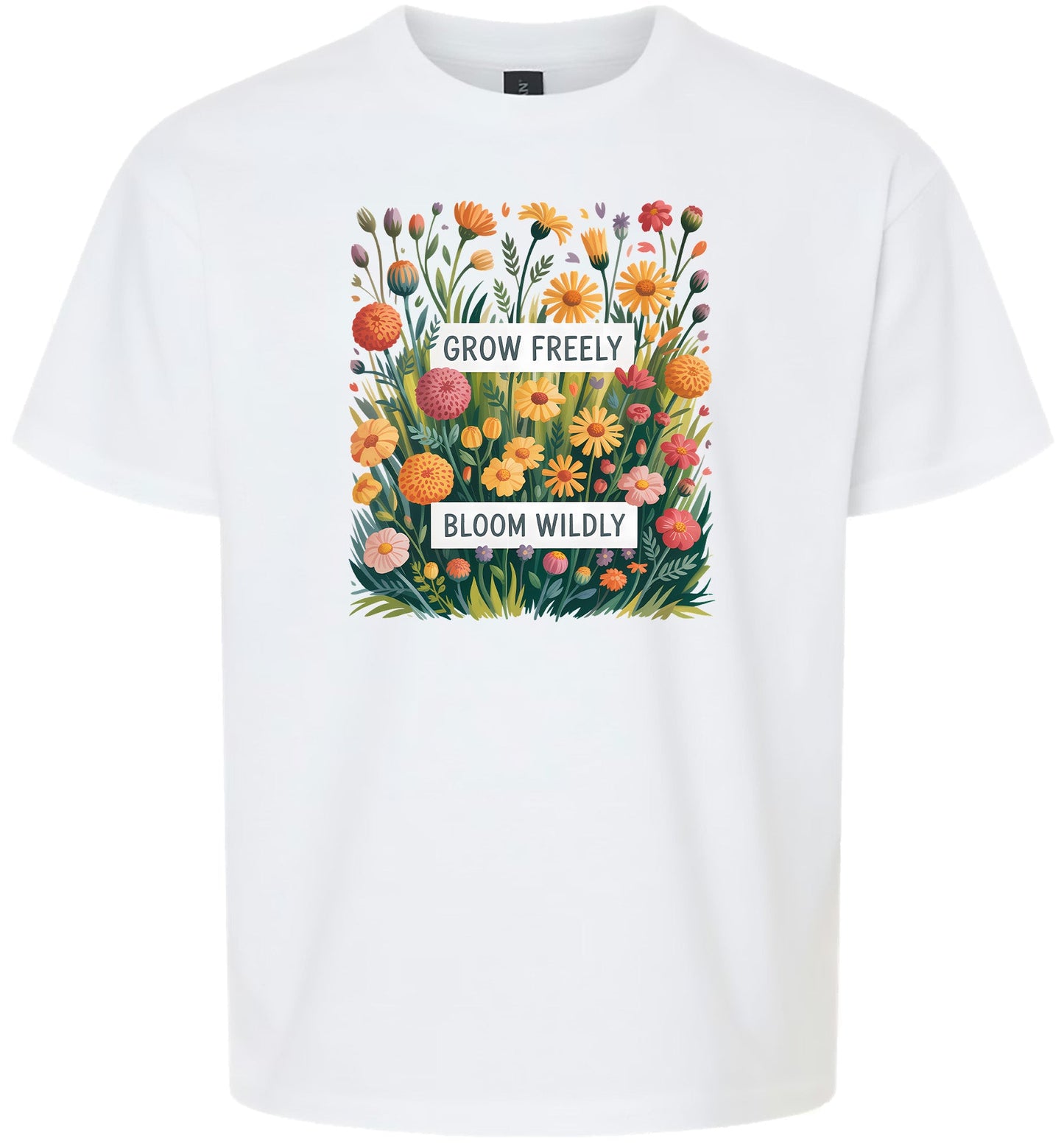 Grow Freely, Bloom Wildly Children's Gildan Soft Shirt