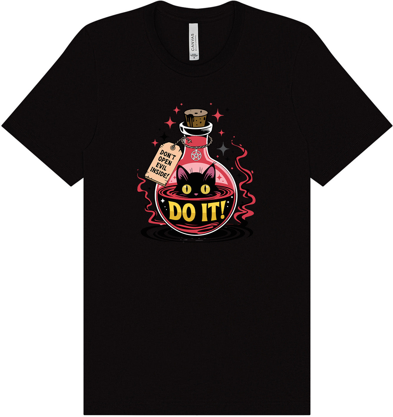 Black Cat Says Do It Adult Bella Canvas Shirt
