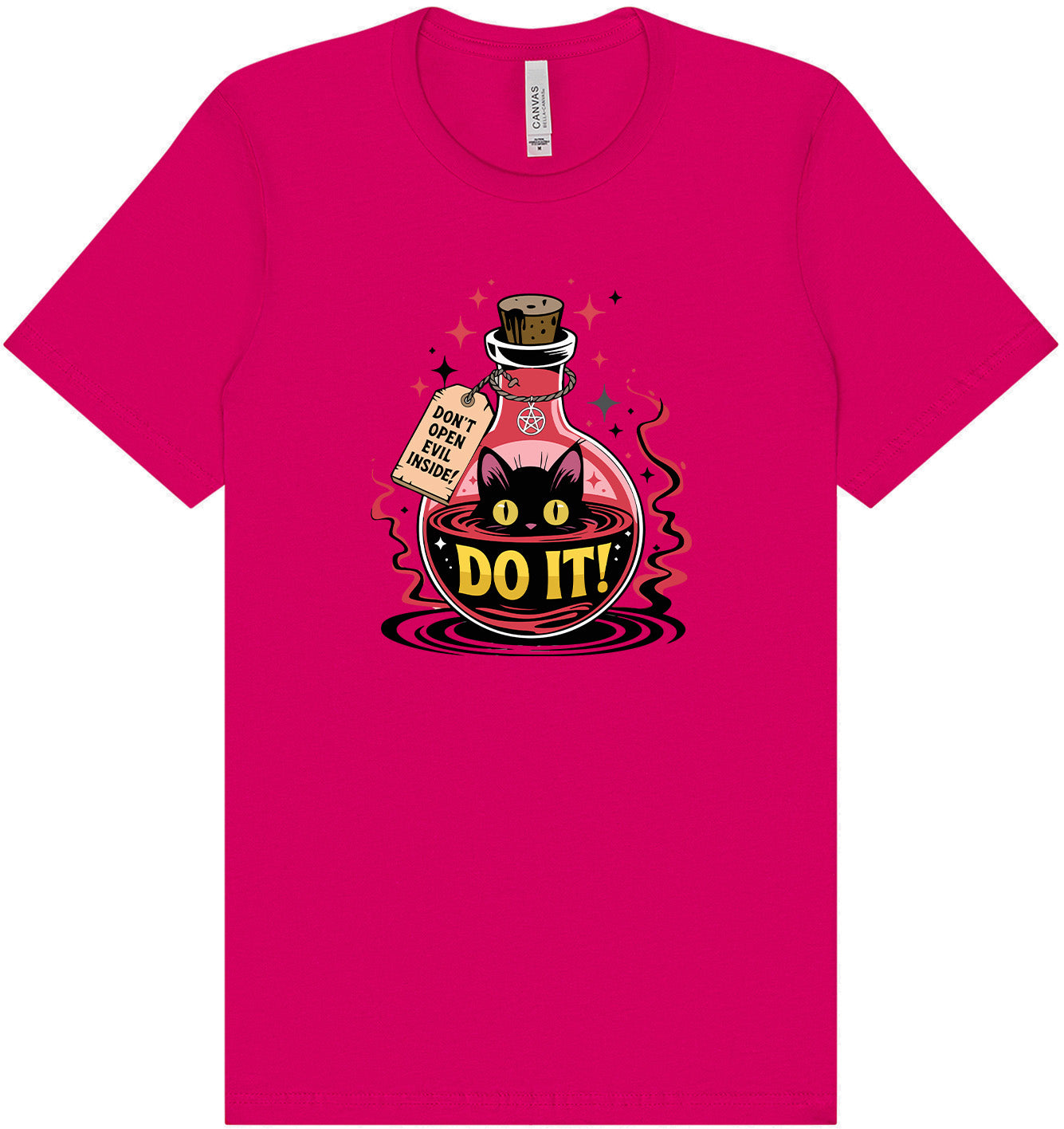 Black Cat Says Do It Adult Bella Canvas Shirt