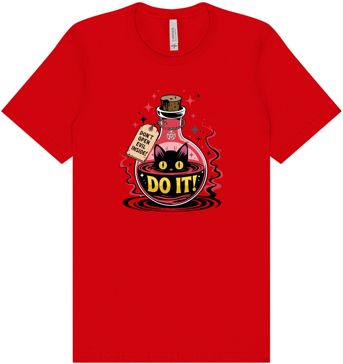 Black Cat Says Do It Adult Bella Canvas Shirt