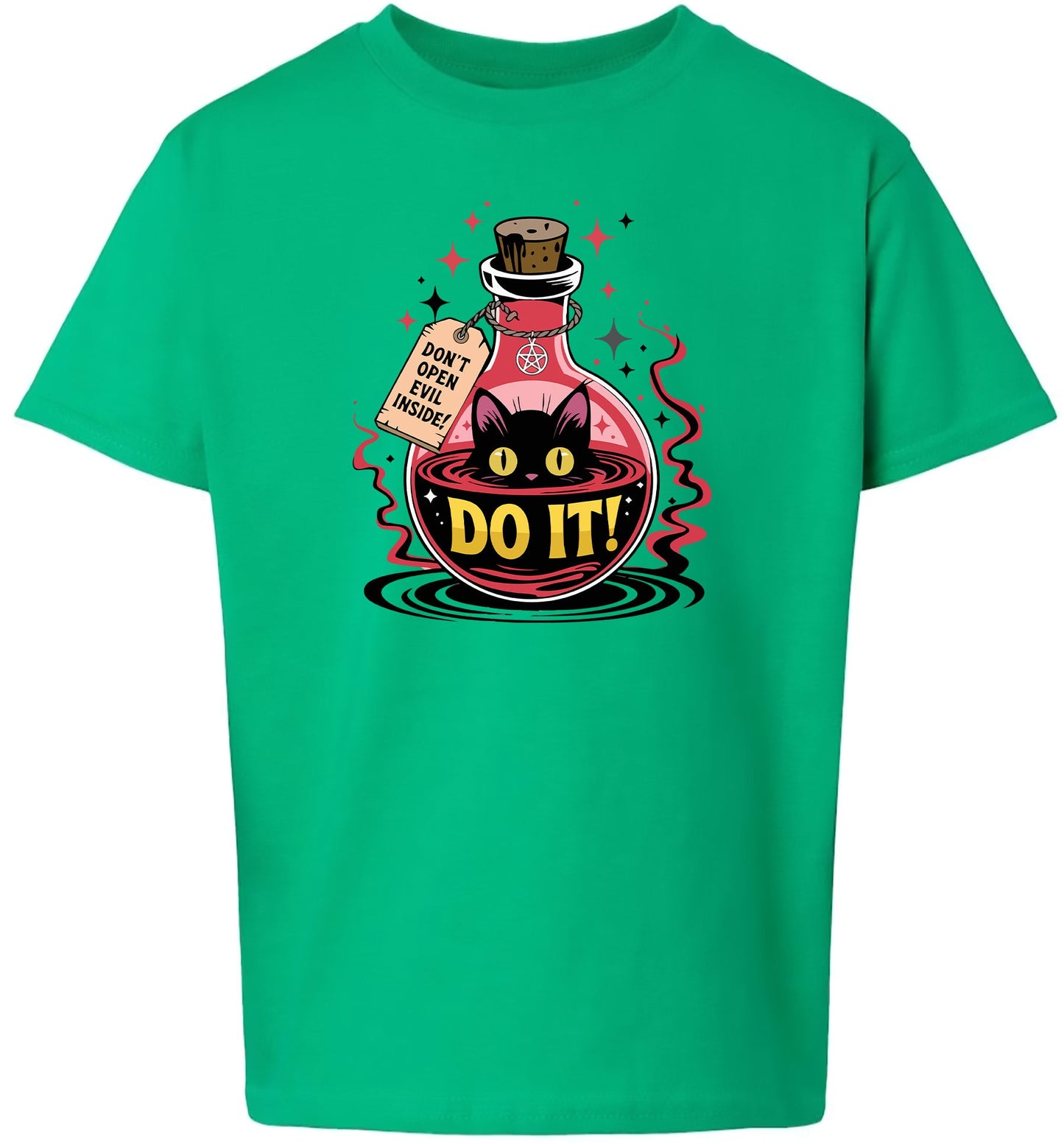 Black Cat Says Do It Children's Gildan Soft Shirt