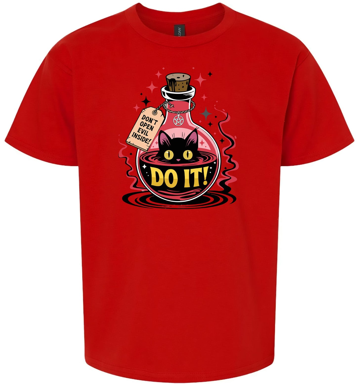 Black Cat Says Do It Children's Gildan Soft Shirt