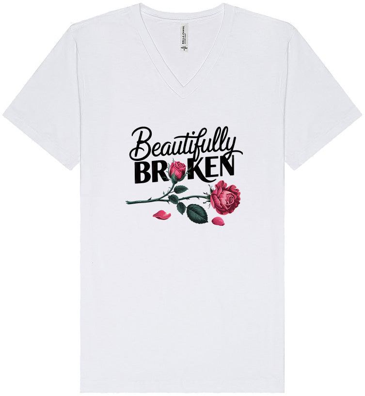 Beautifully Broken Unisex V-Neck Shirt