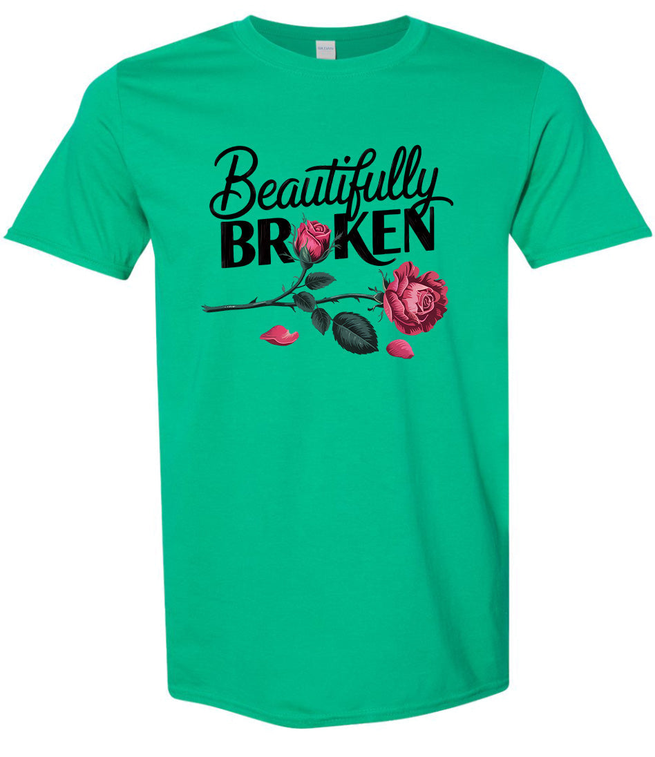 Beautifully Broken Adult Gildan Soft Shirt
