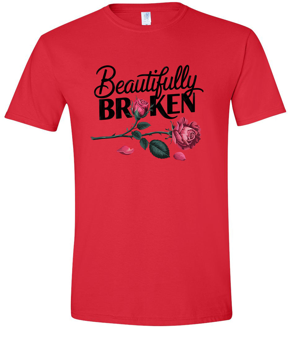Beautifully Broken Adult Gildan Soft Shirt