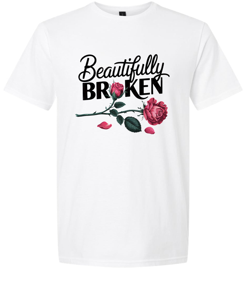 Beautifully Broken Adult Gildan Soft Shirt