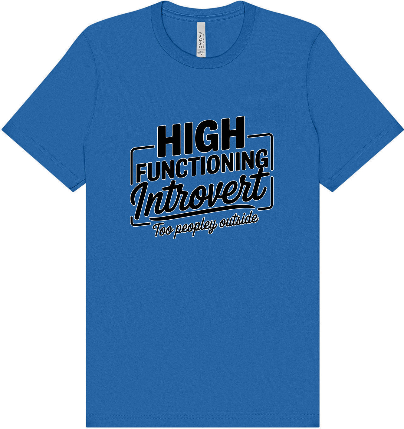 High Functioning Introvert Adult Bella Canvas Shirt