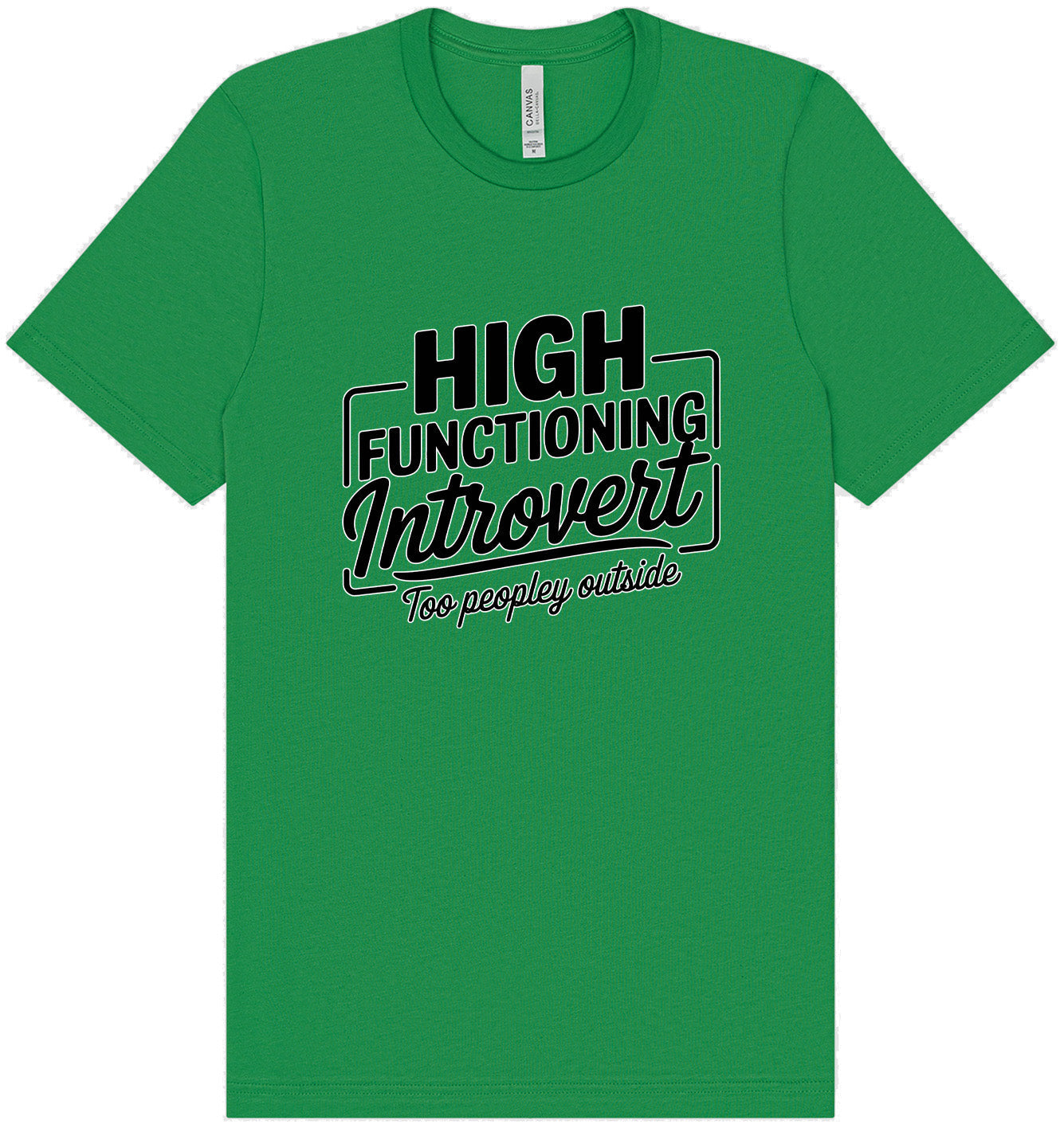 High Functioning Introvert Adult Bella Canvas Shirt