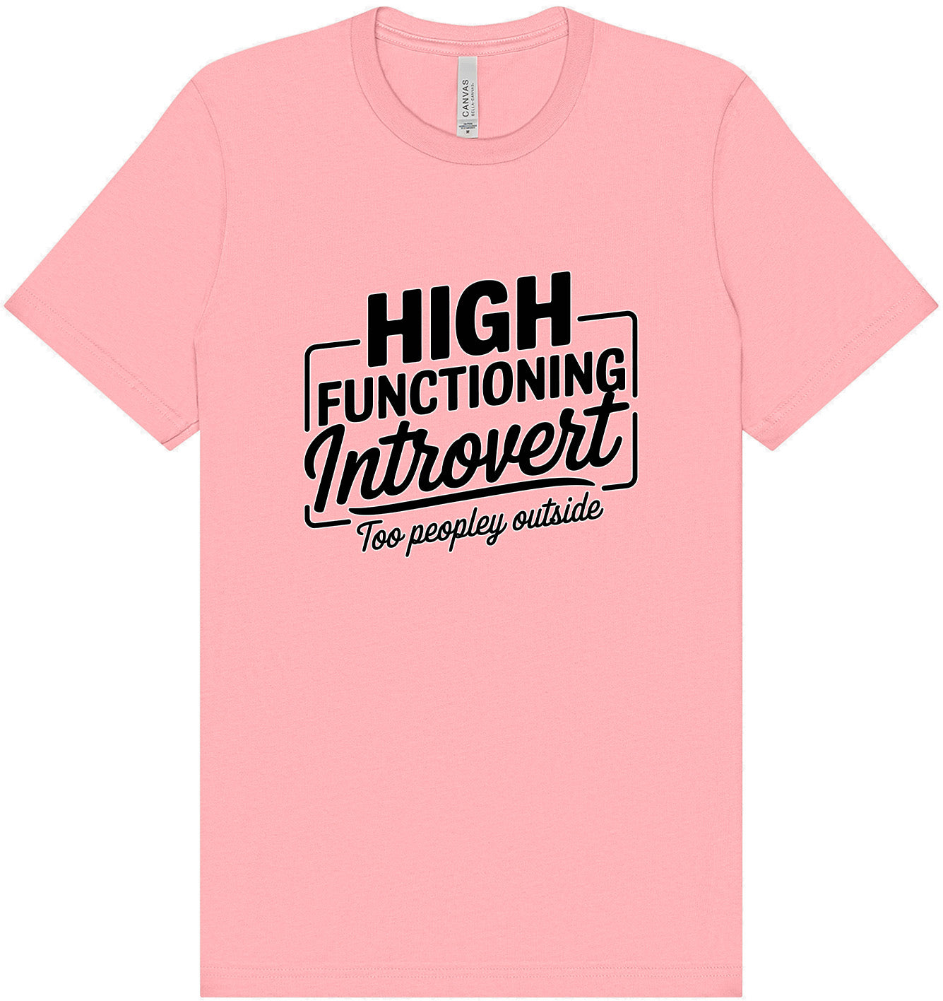 High Functioning Introvert Adult Bella Canvas Shirt