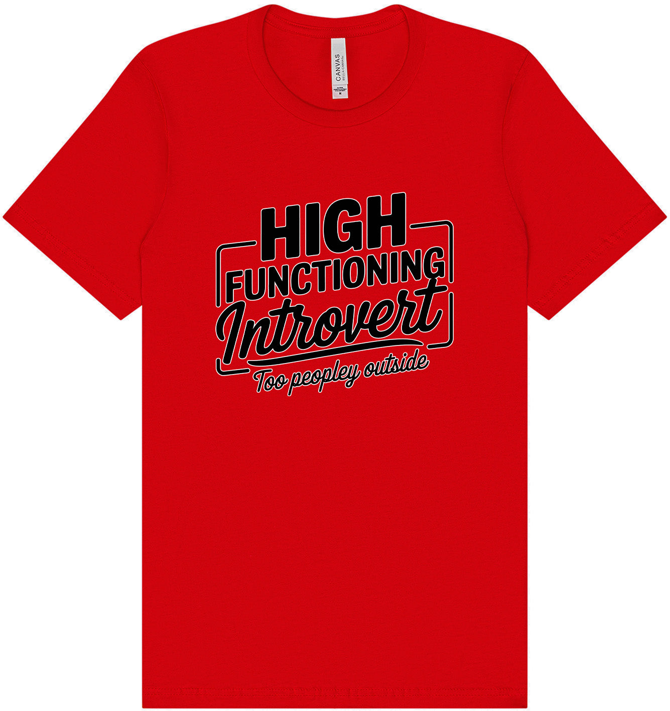 High Functioning Introvert Adult Bella Canvas Shirt