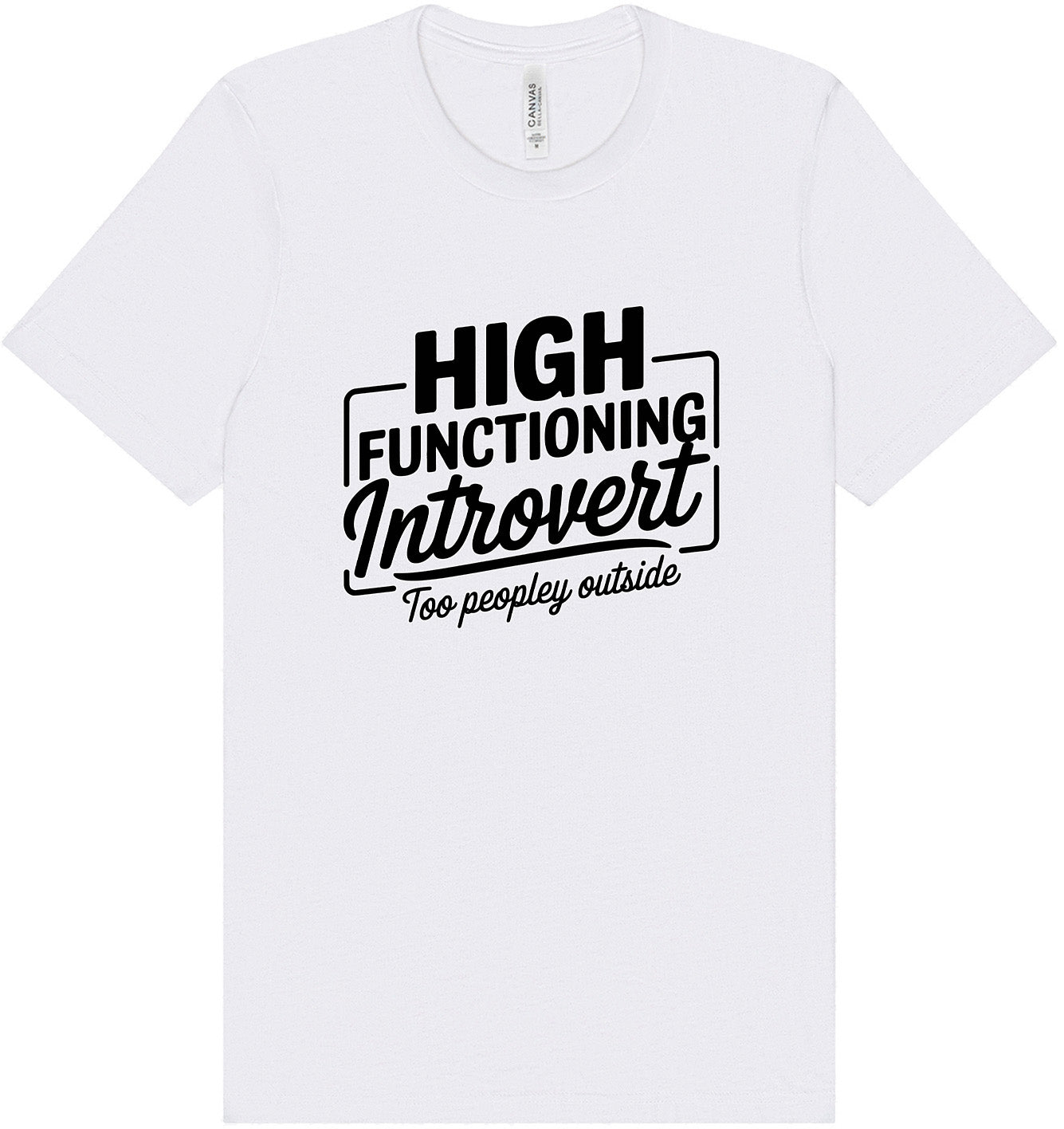 High Functioning Introvert Adult Bella Canvas Shirt