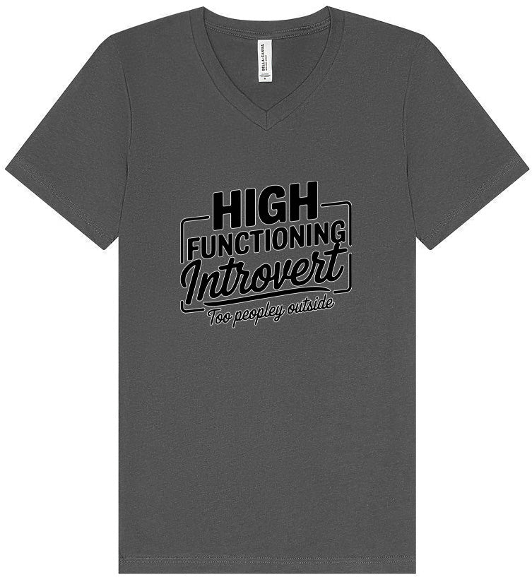 High Functioning Introvert Unisex V-Neck Shirt