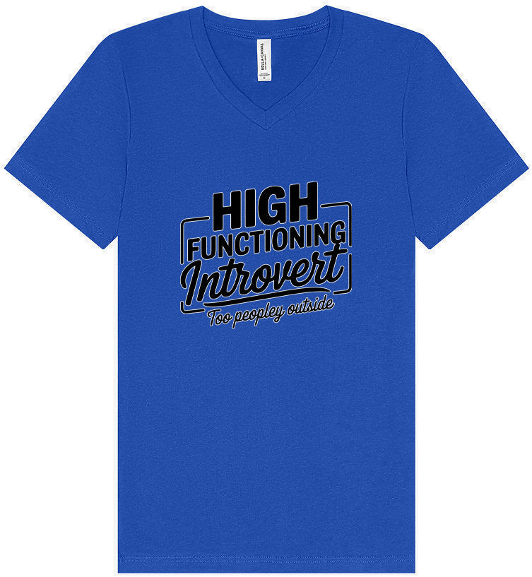 High Functioning Introvert Unisex V-Neck Shirt