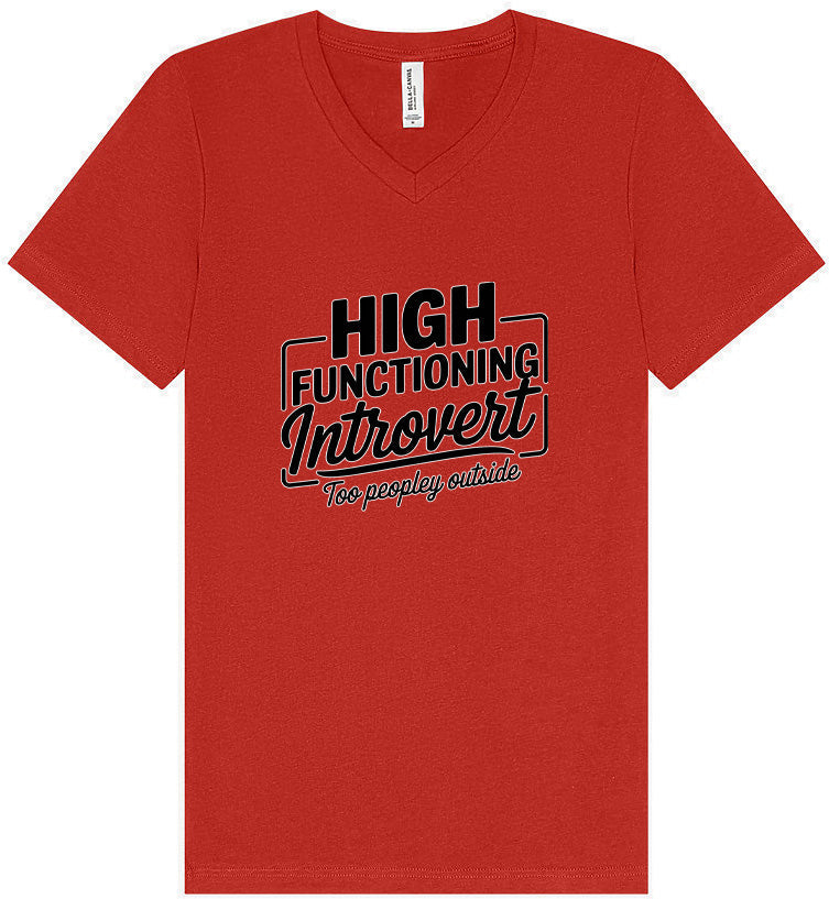 High Functioning Introvert Unisex V-Neck Shirt