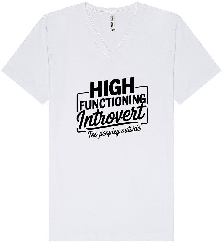 High Functioning Introvert Unisex V-Neck Shirt