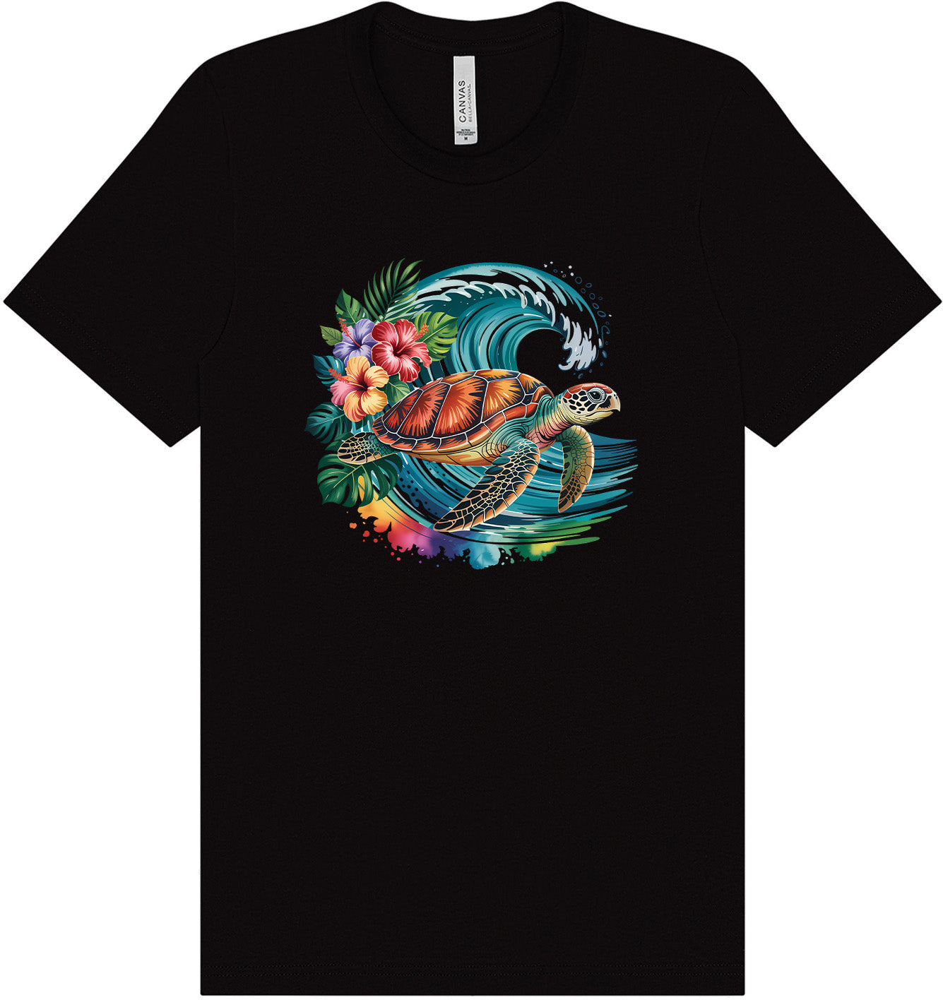 Sea Turtle in the Waves Adult Bella Canvas Shirt