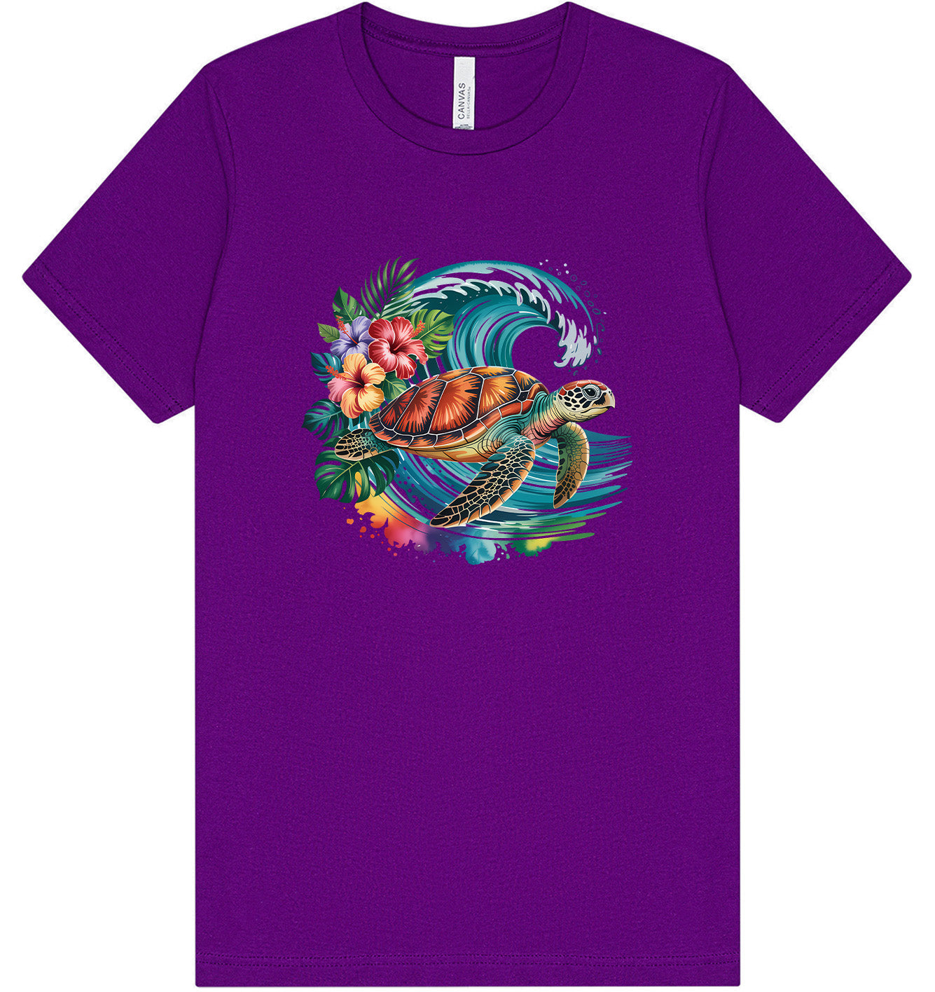 Sea Turtle in the Waves Adult Bella Canvas Shirt