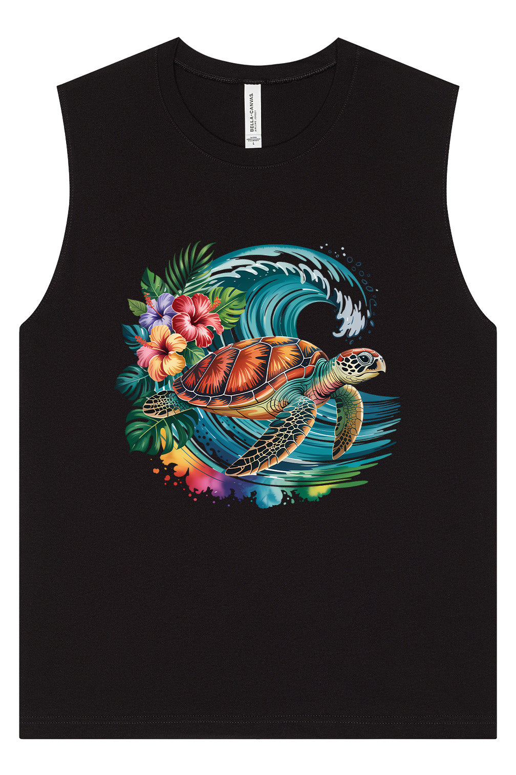 Sea Turtle in the Waves Muscle Tank