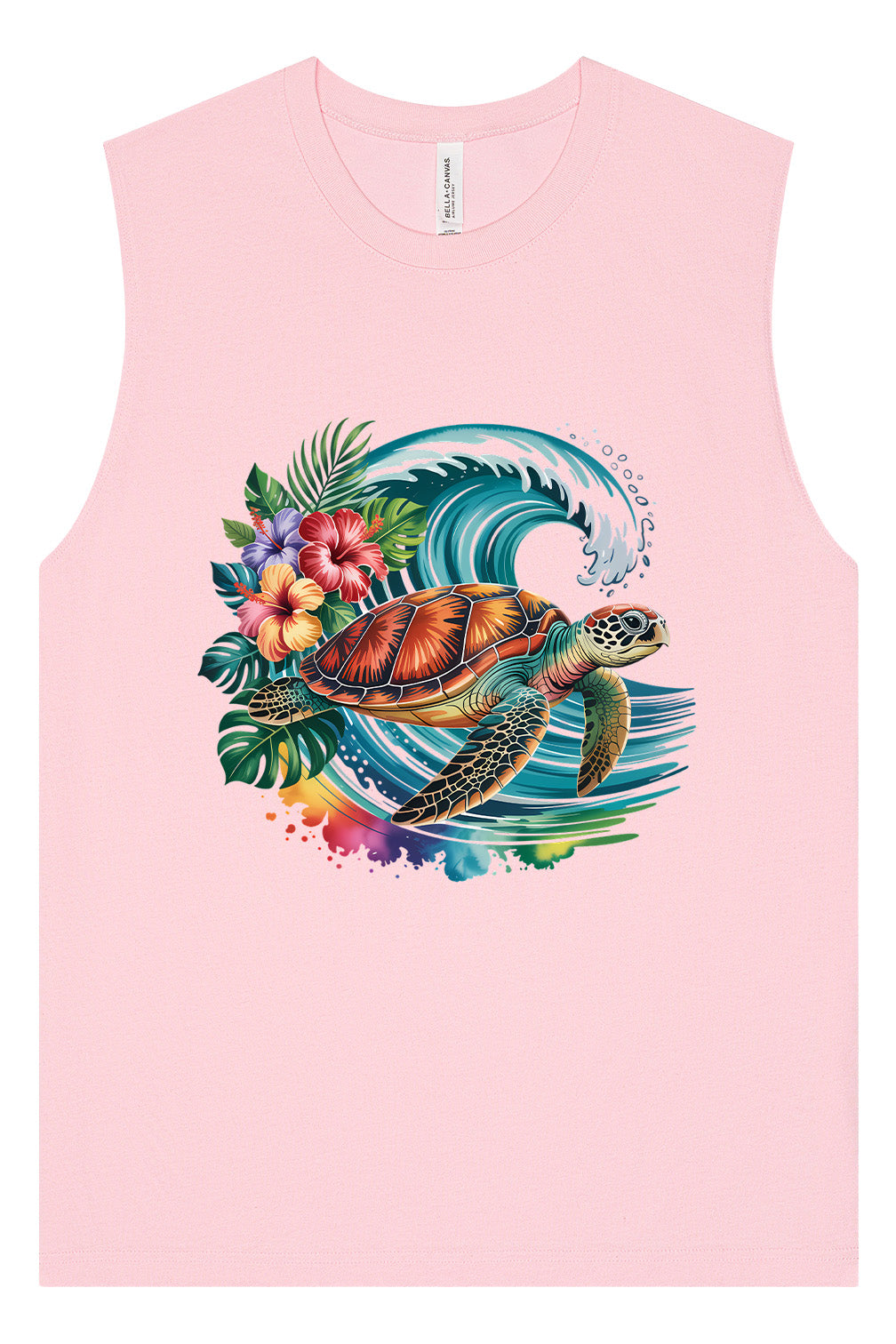Sea Turtle in the Waves Muscle Tank