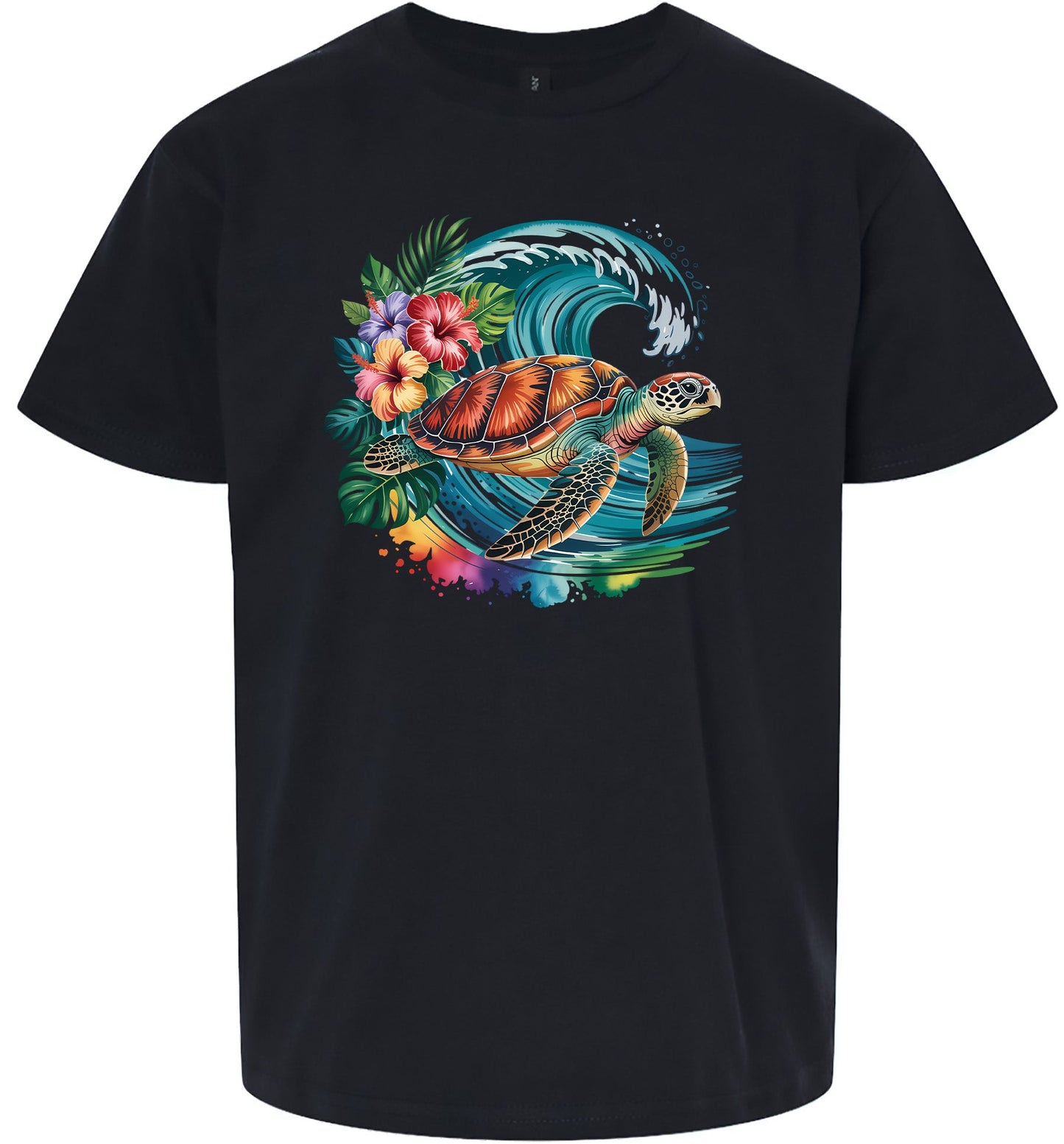 Sea Turtle in the Waves Children's Gildan Soft Shirt