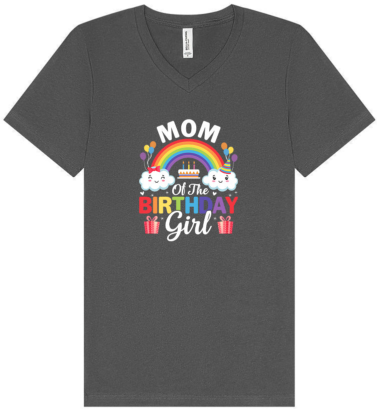 Mom of the Birthday Girl Unisex V-Neck Shirt