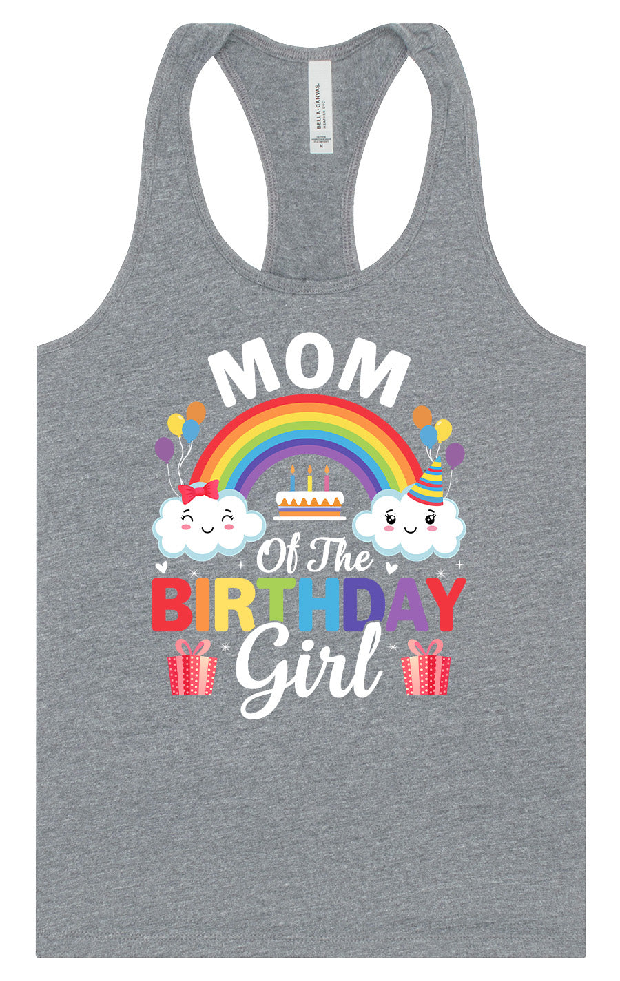 Mom of the Birthday Girl Women's Racerback Tank